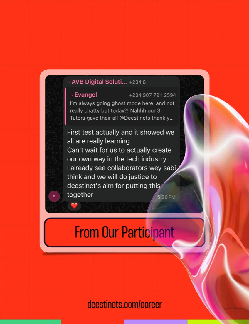Testimonial from a SkillUp50 Lagos participant